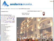 Tablet Screenshot of hotelpyrenees.andorramania.com