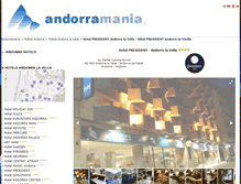 Tablet Screenshot of hotelpresident.andorramania.com